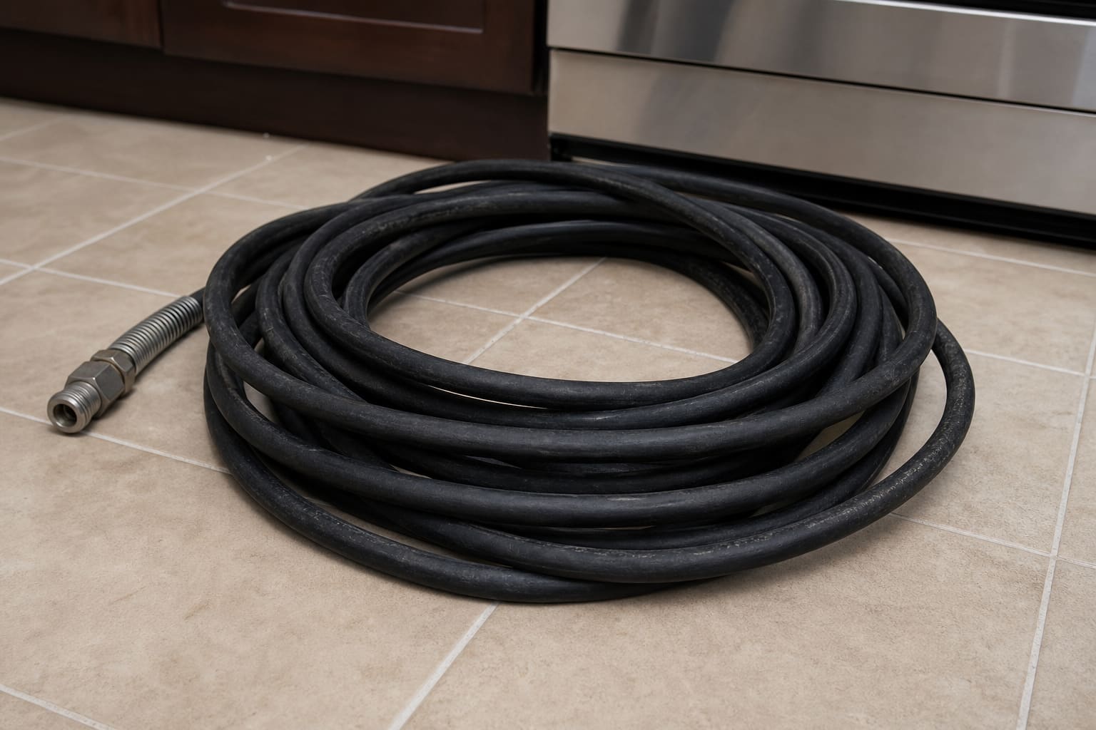 Kitchen drain and trap detail — Heworth, York