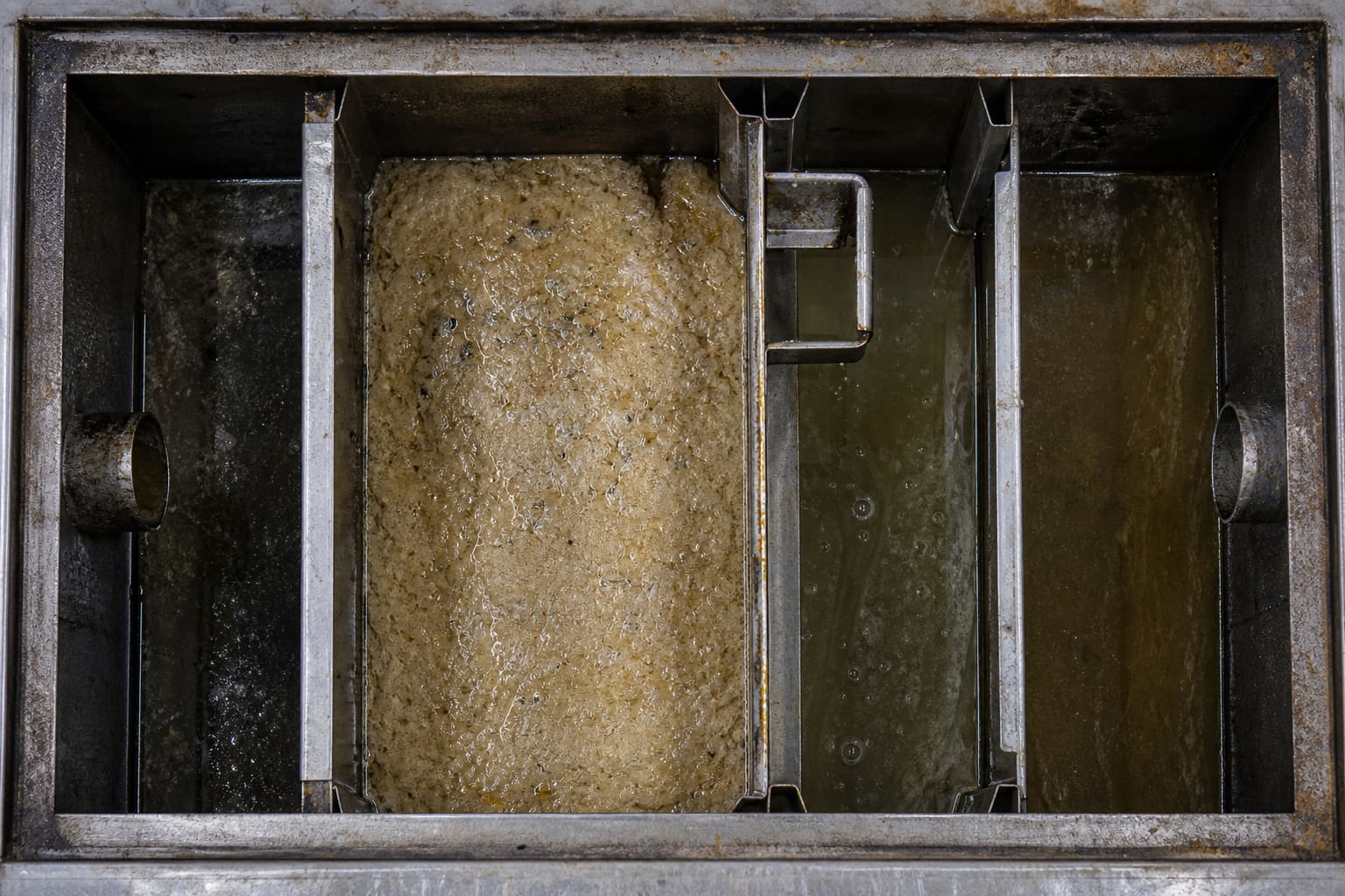 Wash-down and drain zone in a pub kitchen — Acomb, York